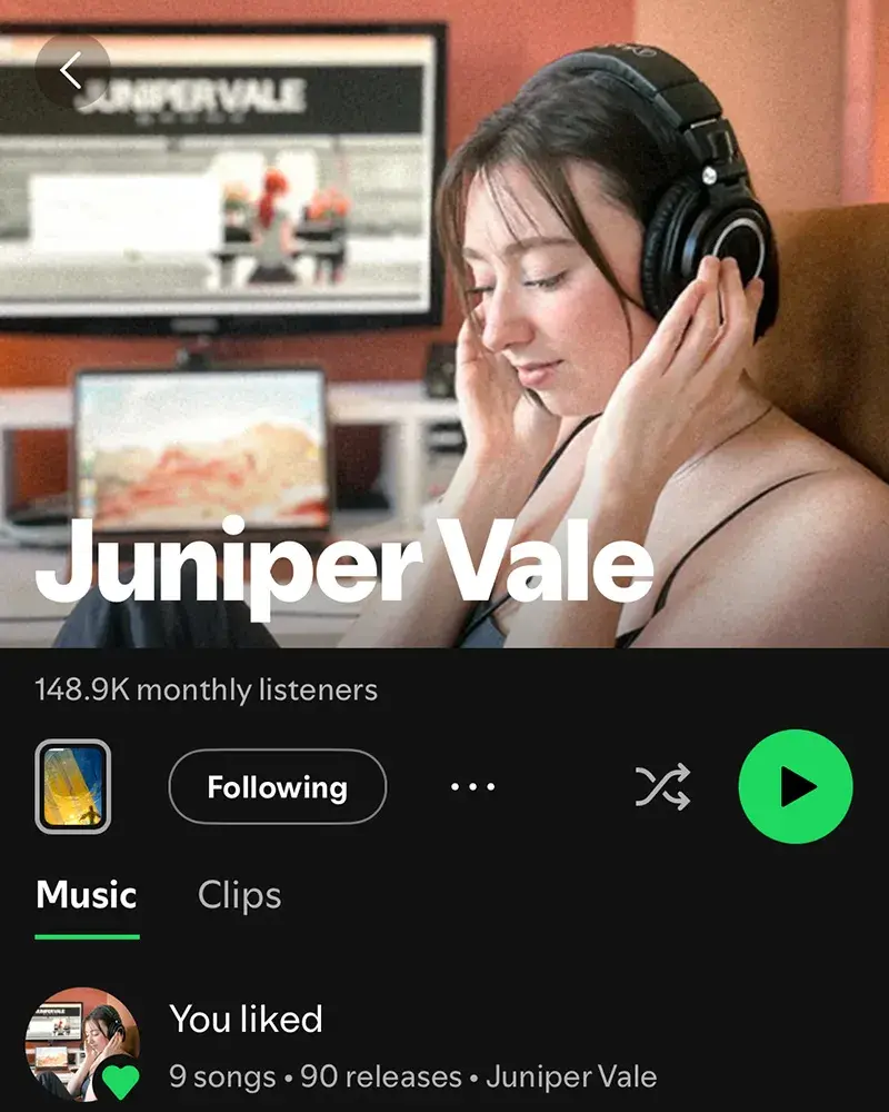 Juniper Vale Spotify profile
